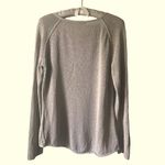 Lafayette 148  Sheer Linen Sweater in Khaki Beige Size XL Photo 3