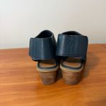 Coldwater Creek  Walk With Me Houston Leather Navy Blue Peep Open Toe Sandal Heel Photo 3