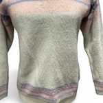 Aprés Style Preppy Pink Puprple Wool Blend Fair Isle Sweater Purple Size XS Photo 2