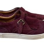 Frye Gemma Kiltie Wine Color Suede Loafers Size 7.5 Oxford Slip On Shoes Sneaker Photo 0