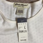 Eddie Bauer Womens White Long Sleeve Crew Neck Top Size Large NWT Photo 9
