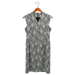 MM.LaFleur The Aditi Dress Crackle Black White Sleeveless V-Neck 8 Photo 4