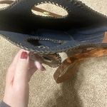 Vintage Hand Tooled Leather Purse Shoulder Strap Bucket Name Shirley Turn Lock Brown Photo 5