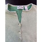 Orvis  Cardigan Sweater Women's Sz Medium Classic Green Easter St Patrick's Coast Photo 2