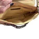 Kate Landry Tan Leather Shoulder Bag with Silver Chain Accents Photo 7