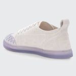 Fendi  Promenade FF Logo White Canvas Clear Lace Up Low-Top Sneakers Photo 2