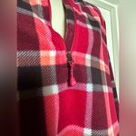 Eddie Bauer Red Plaid Women’s Long Sleeve Quarter Zip Pullover Sweater Shirt LG Photo 4
