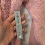Absolutely Famous  NWT Pink Braided Sweater Soft, Scalloped Bottom Size Small Photo 3