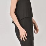 Mango  Black Overlay Layered Mini Sleeveless Dress Medium Photo 0