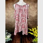 Free People  Good Morning Embellished Tunic Top Printed Cold Shoulder M Photo 8