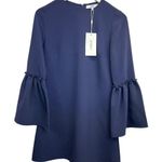 Likely  Valentina Mini Dress Blue Size 2 Long Sleeve Flare Sleeve Ruffle A-Line Photo 2