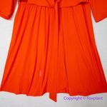 Eloquii New!  orange red tie‎ front V neck bell sleeve dress, size 20 Photo 2