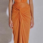 NWT Baobab Collection Mia Dress in Papaya Size Large Orange Photo 0