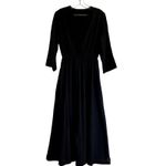 Jenni Kayne Seersucker Shirt Dress Black cotton Size S striped Photo 2