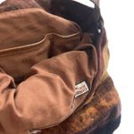 Carribean Joe Vintage Cheetah Corduroy Brown Shoulder Tote Purse Photo 7