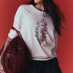 Free People Movement NWT NWT  Inspire Buti Logo Tee In White Combo Photo 0