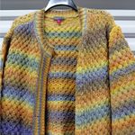 Vince Camuto  Space-dyed Long Open Front Knit Cardigan Sweater Women XS Boho Cozy Photo 4