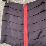 BB Dakota  Purple Tiered Bold Pink Zipper Front Mini Skirt - Size 6 - Straight Photo 2