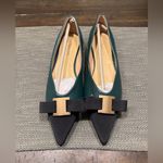 C.Paravano Chic Green and Black Bow Flats Size undefined Photo 1