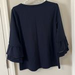 Ann Taylor  blue knit with arm details in size Medium Photo 4
