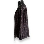 West Kei ‎ Womens Blouse Sz S Casiya Tie Front Navy Blue Leopard Print Stitch Fix Photo 8