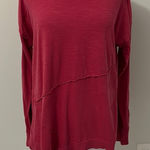 Sundance  Burnout Asymmetrical Raw Hem Long Sleeve Tee Photo 0