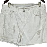 Madewell ‎ Destroyed Denim Shorts White Photo 0