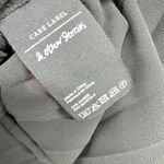 & Other Stories & Other Stories Tank Top Women Size 4 Asymmetrical Chiffon Pleated Black V Neck Photo 2