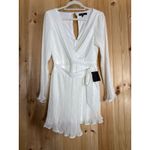 Lulus NWT  Embrace Your Beauty Ivory Pleated Long Sleeve Skort Romper Chic Sz S Photo 1