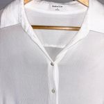 Aritzia Babaton viscose button up blouse shirt stretchy gauzy Photo 9