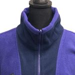 Columbia VTG  Fleece Jacket Womens Large Purple Full Zip Waist Cinch 90s Babydoll Photo 1