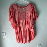 Dress Barn Y2k Size Medium Pink Rhinestone Lace Babydoll Flutter Sleeve Fairy Top Photo 4