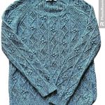 Sandro  Wool Acid Marled knit Sweater Chunky blue Black size 1 Photo 2