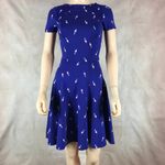 Unique Vintage  Gwynnie Bee Red White Blue POPSICLE Print Dress XS Photo 1