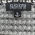 NWT La La Land Creative Co Women's Houndstooth Crop Top, Size S, Long Sleeve, Black Photo 3