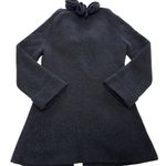 Soft Surroundings Sweater Womens Small Gray Asgard Ruffle Collar Long Cardigan Photo 1