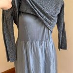 Amanti Delicate Light Blue Boxy Lace Silk Dress Floral Oversize Relaxed Fit SZ S Photo 4