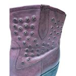 Donald J Pliner Womens Baila Burgundy Leather Star Studded Edgy Ankle Boots 9M Purple Size 9 Photo 7