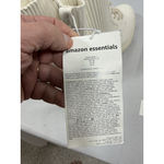 Womans Amazon Essentials Ankle Combat Boots Cream 11 Lace Up/side Zip NWD Photo 6