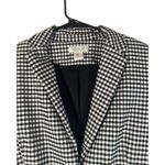 Rachel Zoe Black White Plaid One Button Boy Jacket Blazer Women Sz M Photo 6