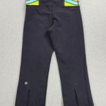 Lululemon Womens Gather Crow Yoga Leggings 4 Black Crop Split Wide Leg Capri Photo 4