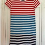 J.Crew blue red white striped tshirt dress xs Photo 8