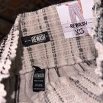 REWASH Elastic waist wide leg linen pants beach vibes comfortable relaxation basic Photo 2