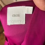 ASOS Maternity Pink Cinched Waist Midi Dress Size 8 Photo 3