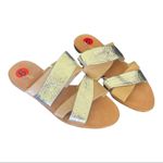 Diane Von Furstenberg ‎ Blake Slide 6 Tan Silver Sandals Photo 4