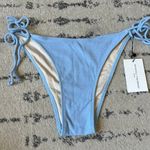 Faithfull the Brand  Nomi Bikini Bottoms Blue Women's Large NWT Photo 1