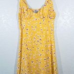 Free People French Femme Yellow Mini Floral Sundress Size Small Photo 0