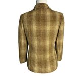 Petite Sophisticate Vintage 90s  Chenille Blazer S Brown Plaid Buttons Pockets Photo 3