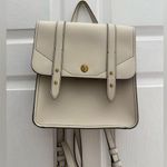 Anne Klein Ivory Small BackPack with Gold Lion Heads faux leather adjustable Photo 0