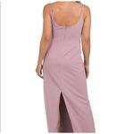Adrianna Papell NEW  Womens‎ 12 Slip Crepe Column Maxi Dress Dusty Pink Rose $139 Photo 10